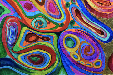 Abstract art background. Oil painting on canvas. Multicolored bright texture. Fragment of artwork