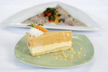 Beautifull sweet cake served