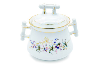 Antique Biedermeier Porcelain sugar box