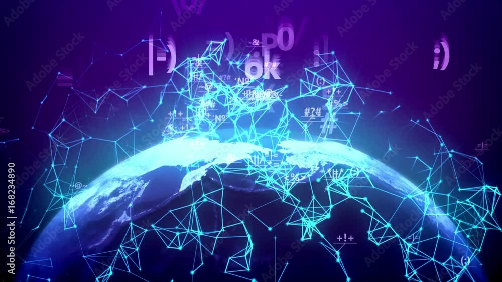 Poster best internet concept of global business. elements of this image furnished by nasa. seamless loop.