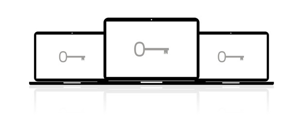 Laptop Banner - Schlüssel Geheimnis