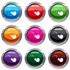 Smoking pipe set 9 collection