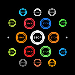 Modernes UI design - Stop-Schild