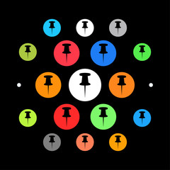 Modernes UI design - Stecknadel