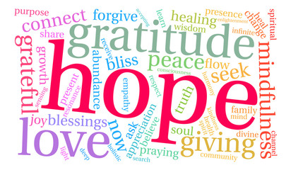Fototapeta premium Hope Word Cloud on a white background.