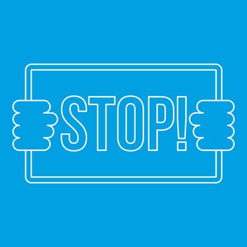 Stop icon, outline style