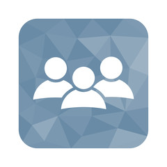 Low Poly Button - Gemeinschaft