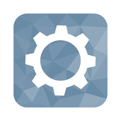 Low Poly Button - simples Zahnrad