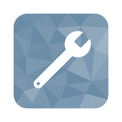 Low Poly Button - Schraubenschlüssel