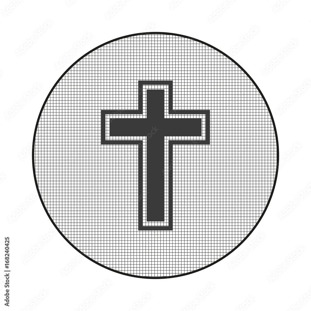 Canvas Prints Gitter-Icon Kreuz mit Umrandung