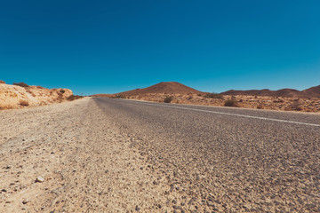 Road through the middle of Desert