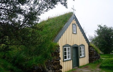 Obraz premium Church, Hof, Iceland
