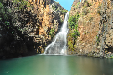 Fototapeta na wymiar Macaquinhos Waterfall - Chapada dos Veadeiros - Brasil
