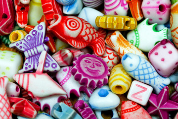 Obraz na płótnie Canvas Beads toys colour background