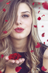 Fashion portrait of young beautiful woman.