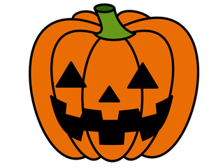 かぼちゃ(濃いオレンジ、顔)