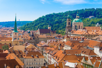 Panoramic view of Prague from the Prague Castle, Czech Republic