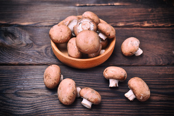 Fresh mushrooms champignons