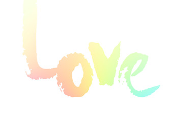 Love ink calligraphy vector. Phrase for Valentine's day.