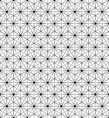 Abstract vector black and white geometric seamless pattern, background