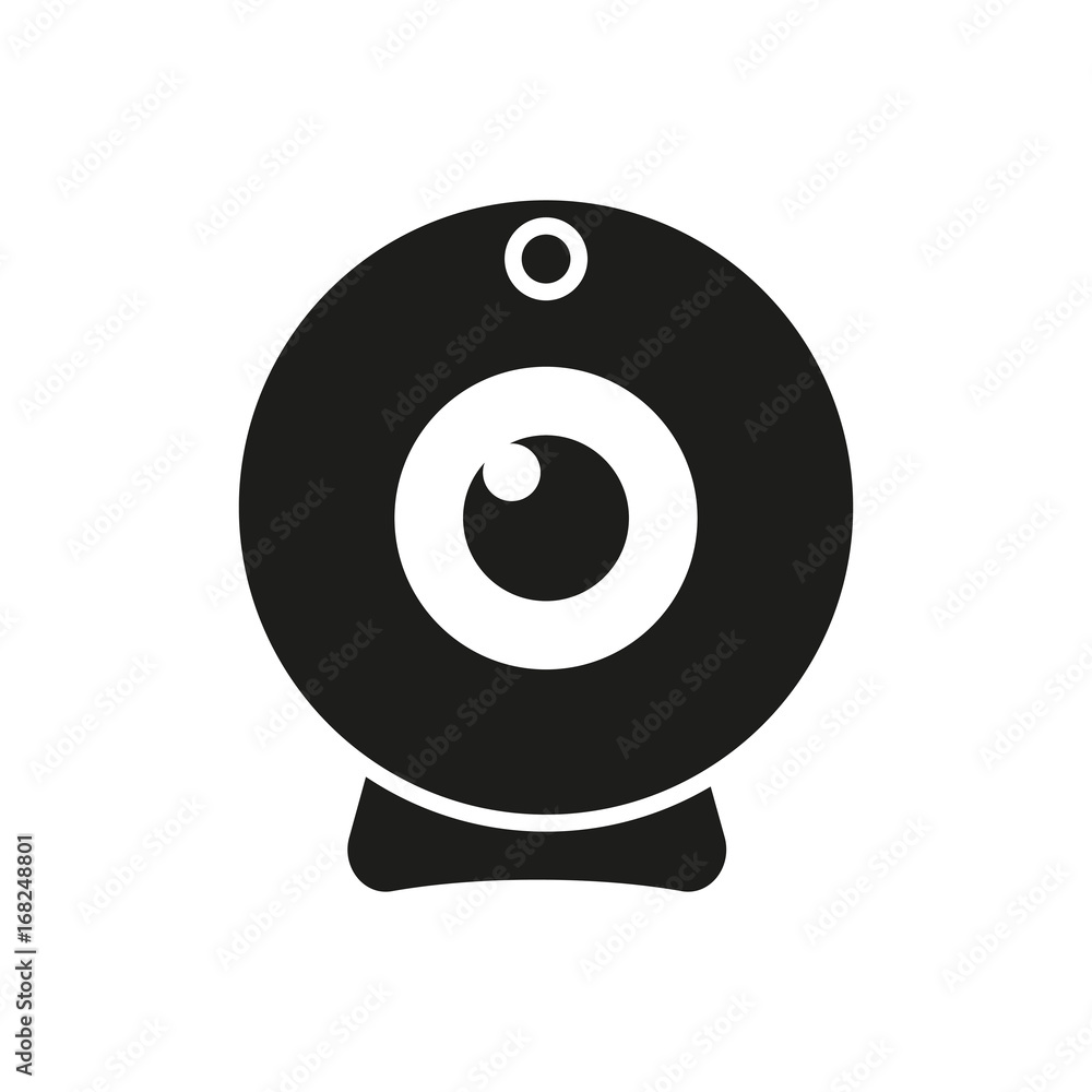 Poster web camera simple icon
