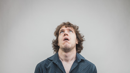 Obraz premium portrait of young bored man