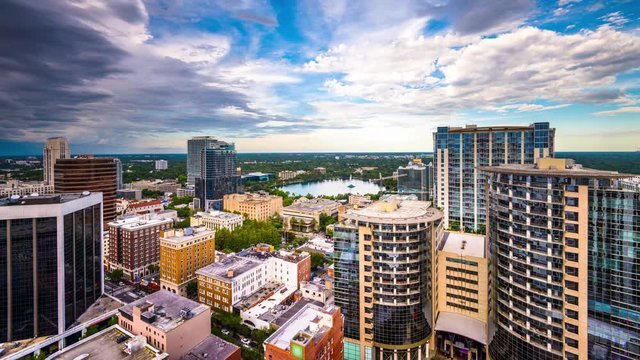 Orlando, Florida, USA skyline time lapse.