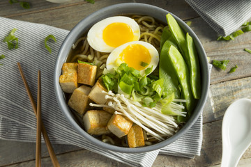 Homemade Japanese Vegan Tofu Ramen Noodles