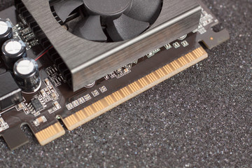  Close view computer video graphic card adapter