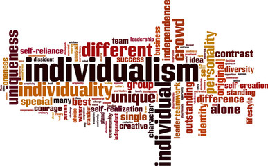 Individualism word cloud