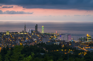 Batumi city skyline view