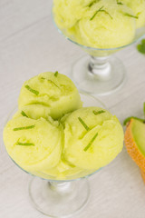 Melon flavored ice-cream