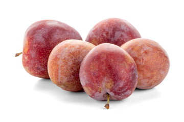 Red ripe plums