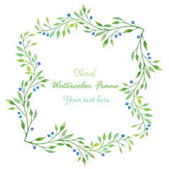 Obraz premium Watercolor floral frame