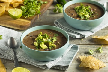 Fresh Homemade Black Bean Soup