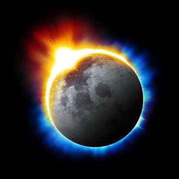Fototapeta Solar eclipse background