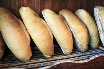group of bread in a backery