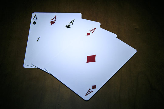 playing cards , Poker of aces