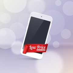 Banners for discounted phones. Best offer for the upcoming school year Vector illustration.