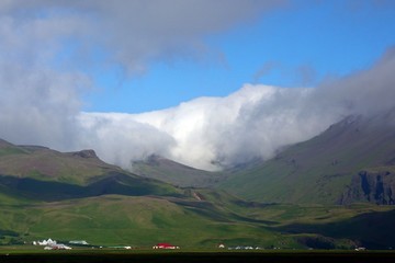 Eyjafjallajokull, the volcano erupted in 2010 and stopped air tr