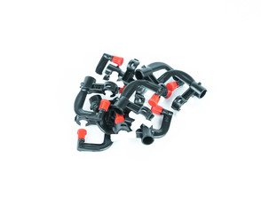 Naklejka premium mini sprinkler heads for the garden on white background