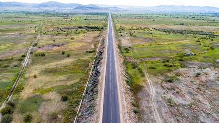 straight road from above