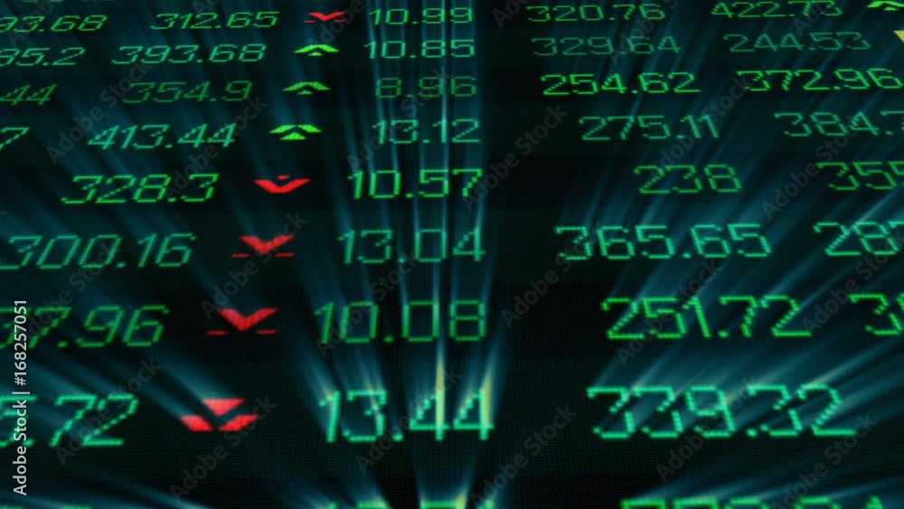 Aufkleber graph of stock market data and financial with the view from display concept. marketing analysis conc