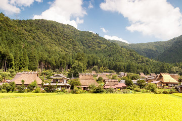 Old Japanese Homes in Miyama Village in Kyoto Prefecture