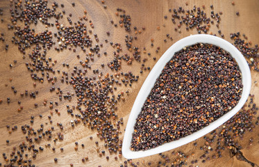 Seeds of black quinoa - Chenopodium quinoa