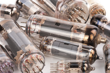 old electronic radio tube