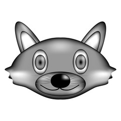 Raccoon face sign icon.
