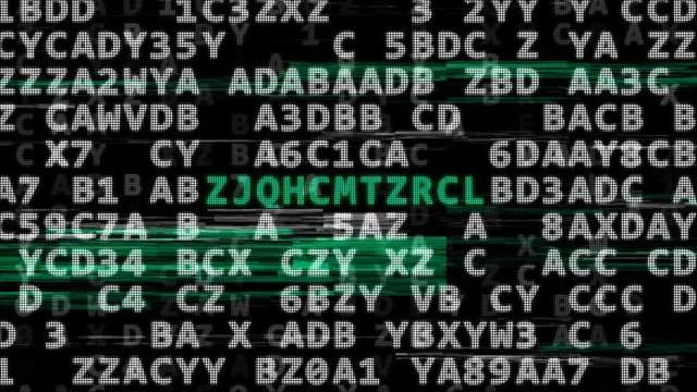 A Combination code. Secret code.  Computer password hacking. Secret password concept.