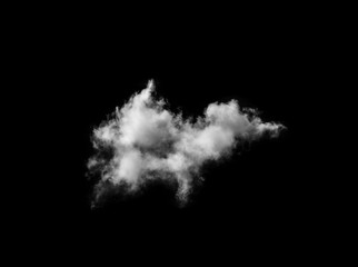 white cloud on black