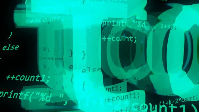 Abstract coding programmer code screen background. Software development concept,